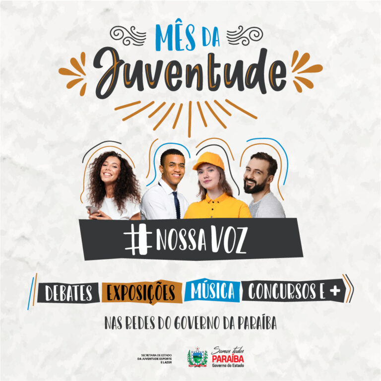 Governo da Paraíba lança ações virtuais para celebrar Mês da Juventude