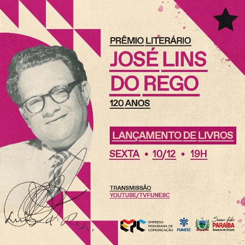 Prêmio Literário José Lins do Rêgo apresenta obras selecionadas nesta sexta-feira (10)