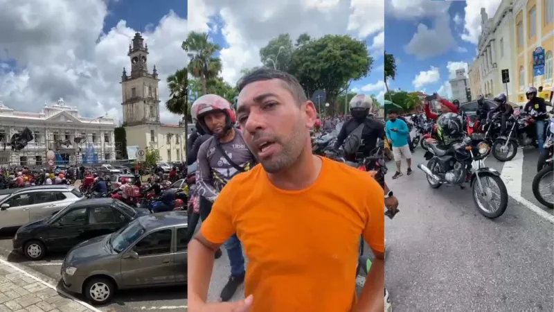 Motoboys protestam em João Pessoa contra proposta de regulamentação da categoria