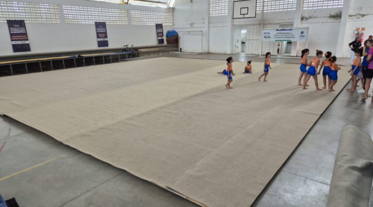 Sejel e Confederação Brasileira de Ginástica entregam novos equipamentos ao Centro de Excelência Loterias Caixa, em Mangabeira