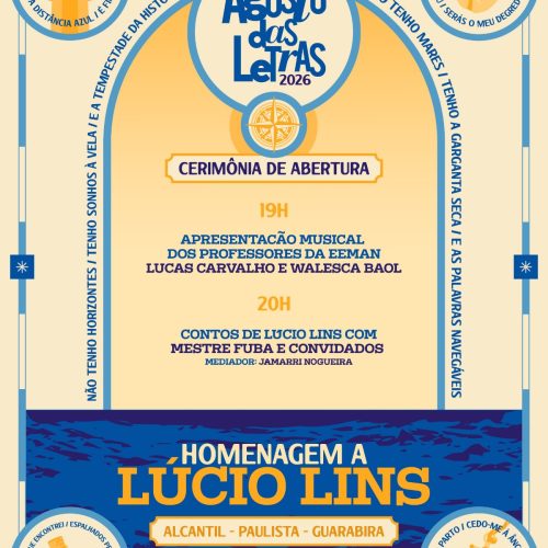 Agosto das Letras tem abertura oficial nesta sexta-feira, no Santa Roza, e segue para Alcantil com programação gratuita